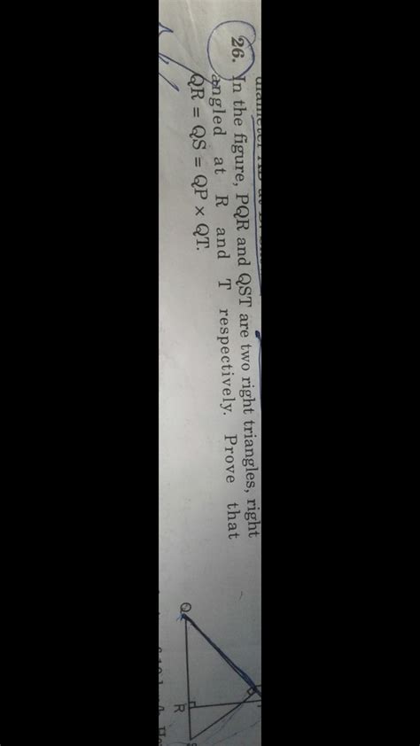 PQR and QST are two right triangles - Brainly.in