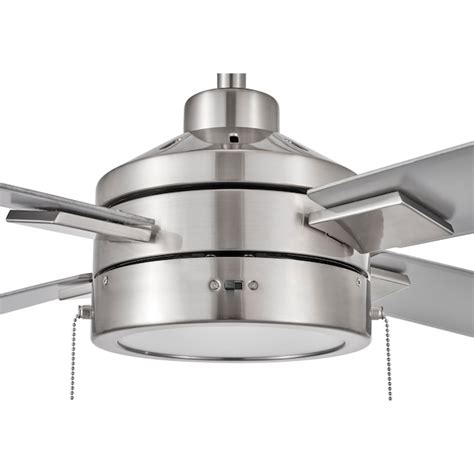 Harbor Breeze Eddington 52-in Brushed Nickel with Silver/Burnished ...