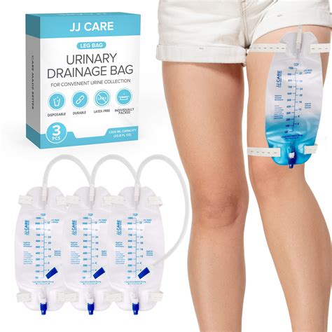 Buy JJ CARE Urinary Drainage Leg Bag - Pack of 3 Catheter Leg Bag, Anti ...
