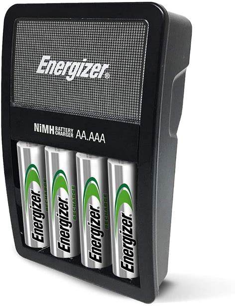 Energizer Recharge Charger, AA/AAA Battery Set Included with NiMH ...