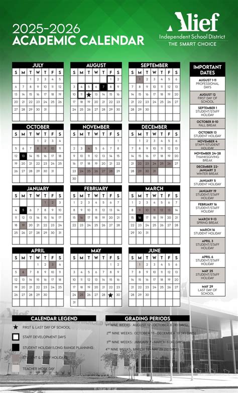 Alief ISD School District Calendar 25-26 [PDF] - EduCounty