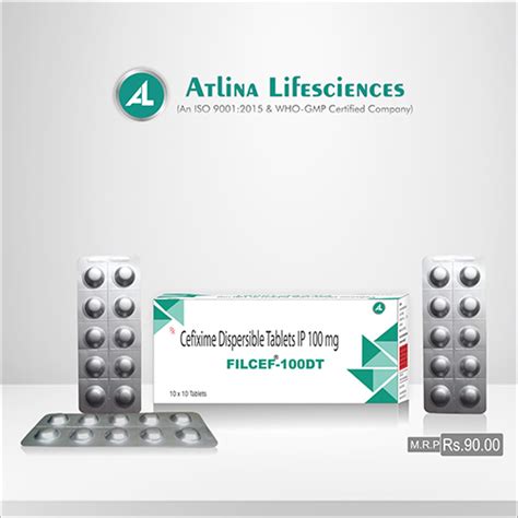 FILCEF 100 DT Tablets Atlina Lifesciences Private Limited
