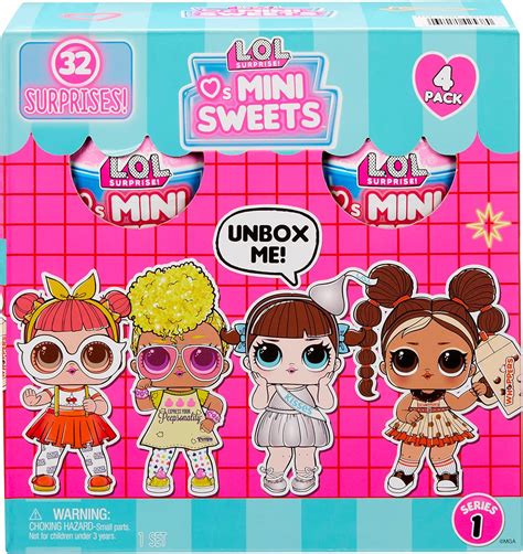 L.O.L. Surprise! LOL Surprise Loves Mini Sweets Dolls 4-Pack with 32 ...