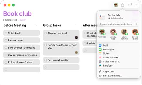 Share a reminder list on Mac - Apple سپورٹ (IN)