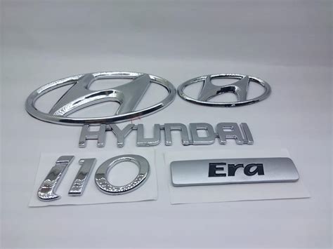 DIAMOND AUTO Emblem/Monogram/Decal/Sticker/Chrome for Hyundai I-10 (Set ...