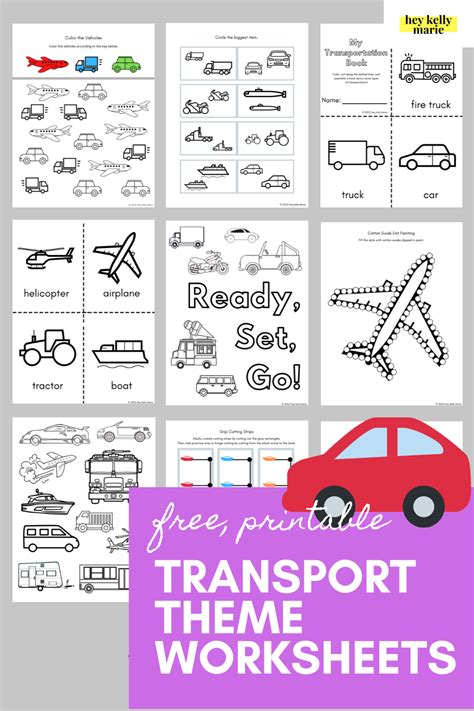 Transportation Worksheets for Preschoolers 的图像结果