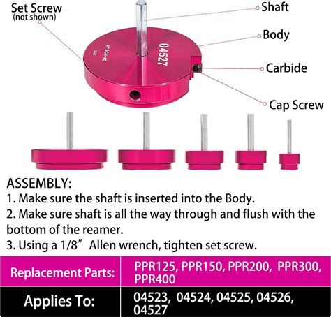 Buy 04520 for PPRK5 Plastic Pipe Fitting Reamer 5 Piece Kit fit into ...