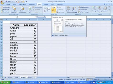 Image result for Enable Filtering Excel