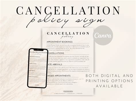 Booking Cancellation Policy Template - Templates.maexproit.com