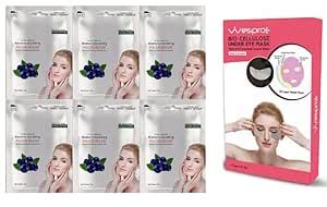 Buy MOND'SUB Blueberry Fruit Face Sheet Mask Pack of 6 * 25g with FREE ...