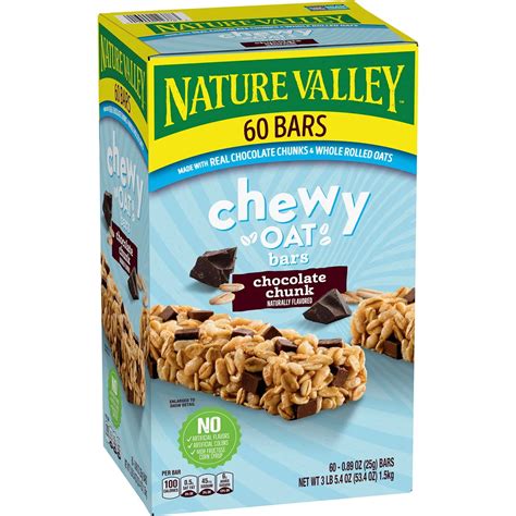 Nature Valley Chewy Oat Bars with Rich Chocolate Chunks, 60 Count ...
