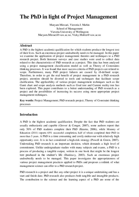 Image result for PhD Programs Project Management