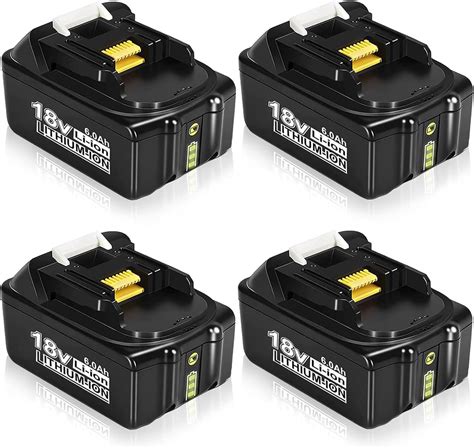 Amazon.com: WORTHMAH 4 Pack for Makita 18V Battery 5.0Ah, Replacement ...