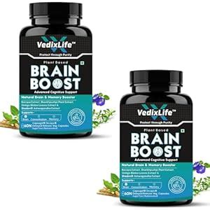 Brain Booster Supplement | Brahmi (Bacopa) | Shankhpushpi | Ginkgo ...