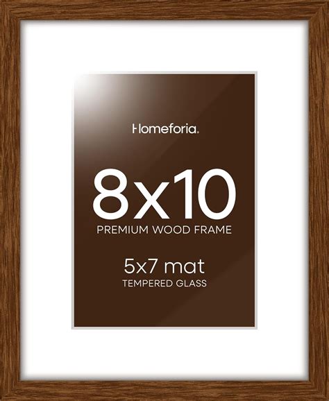 Amazon.com - Homeforia 8x10 Picture Frame Brown, High End Dark Oak 8 x ...