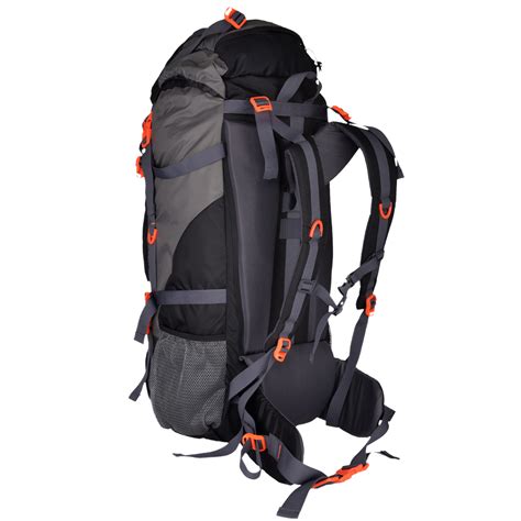 Hunter 75L Black Grey Diamond Rucksack with Raincover – FGEAR.in