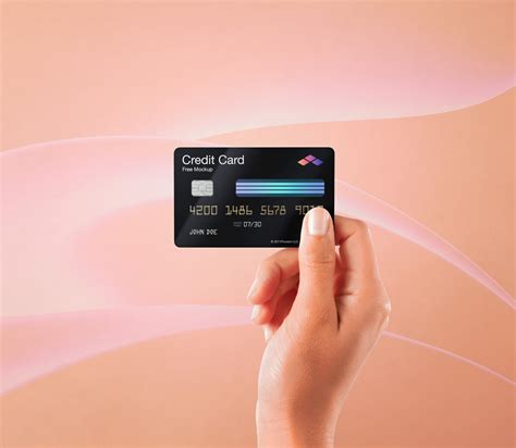 Hand Holding Credit Card Free Mockup Download | Free Mockup World