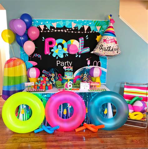 Pool party sweet table | Pool party kids, Pool party decorations, Pool ...