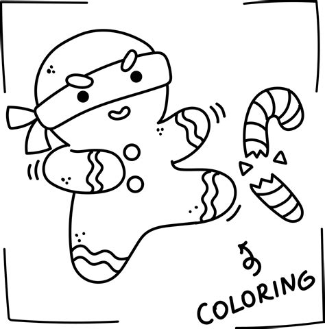Gingerbread Man Coloring Page Pdf Free
