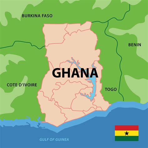 Ghana Map 164815 Vector Art at Vecteezy - map of africa ghana