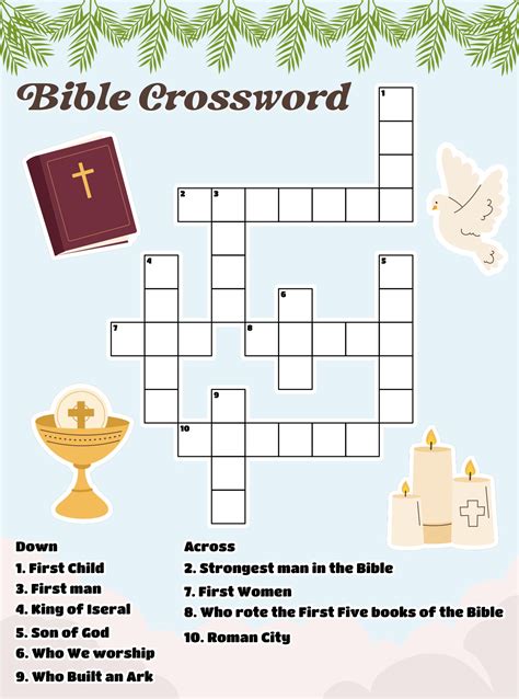 Printable Bible Crossword Puzzles With Answers at James Oneill blog