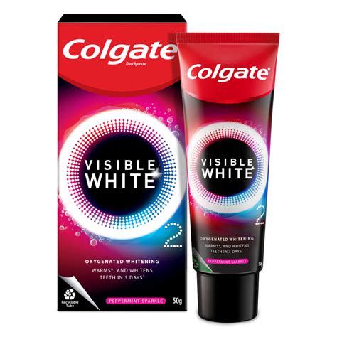 Buy Colgate Visible White O2 Whitening Peppermint Sparkle Toothpaste ...