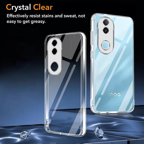 For Vivo iQOO Z10R Back Cover Case (Hybrid Crystal Panel with Side Sof ...