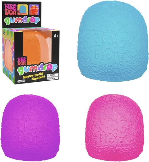 Nee Doh Ice Cube Juguete Sensorial NeeDoh Gumdrop - Textura Suave, 2.5 Pulgadas - Para Estres Y ...