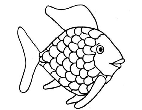 Rainbow Fish Printable Coloring Page