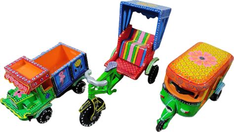 Toolart Wooden Handmade Multi Color Truck Vehicle for Kids Colorful ...