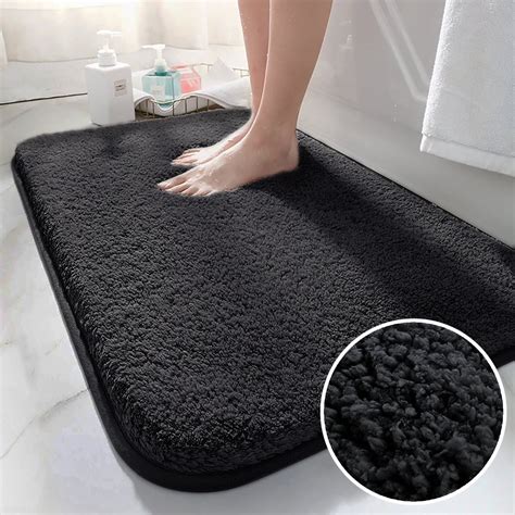 Walmart Black Bathroom Rug Mat, Washable, Ultra Non-Slip, Water ...