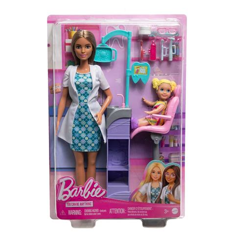 Buy Barbie Careers Brown Hair Dentist Doll and Playset with Accessories ...