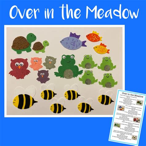 Over in the Meadow Felt Set, Felt Story, Flannel Board Story, Teacher ...