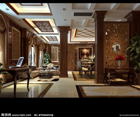 160平米欧式风格别墅客厅装修效果图_太平洋家居网图库