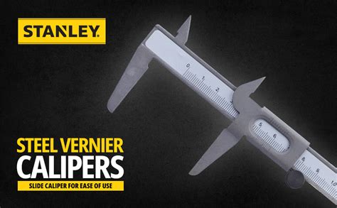 STANLEY 1-35-603 Steel Vernier Calipers, 150 mm, 1/10° Wheel, Milimeter ...
