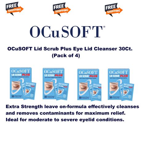 OCuSOFT Lid Scrub Plus Pre-Moistened Pads 30 Count, 54% OFF