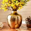 Hammered Flower Vase - Gold