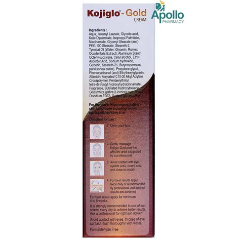 Kojiglo-Gold Cream 20 gm Price, Uses, Side Effects, Composition ...