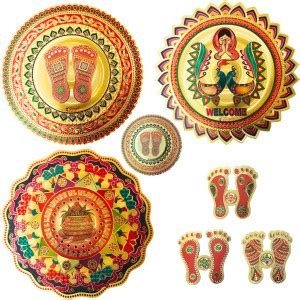 AmazingKarts 24.5 cm 7 Pcs Combo of Religious Rangoli Floor Sticker for ...