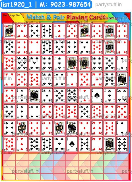 Match & Pair Playing Cards in Casino theme