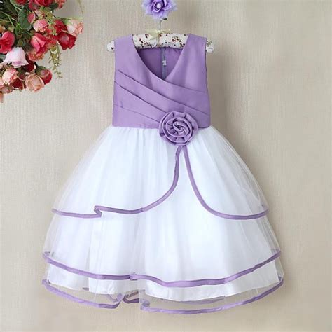 Elegant Peach Party Dress for Baby Girl With White Bow Belt