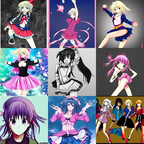 anime girl dancing by madonna | Stable Diffusion