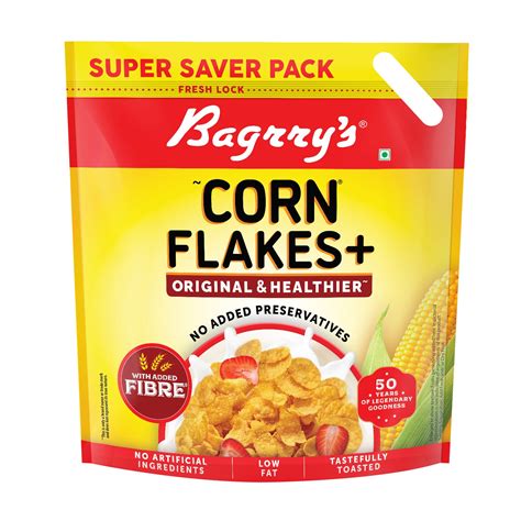 Bagrry's 2X Fibre Rich Corn Flakes Plus - Original and Healthier