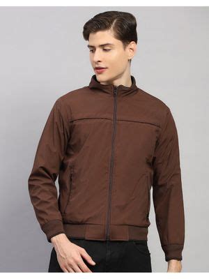 Buy Monte Carlo Men Regular Fit Solid Brown Winter Reversible Jacket (S ...