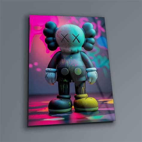 Kaws Wall Art , Kaws Figure Wall Art , Kaws Wall Decor , Tempered Glass ...