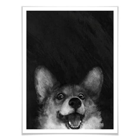 Poster Graves - Sausage Fox Corgi | wall-art.com