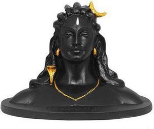 Wishkart Adiyogi Miniature Statue-Black Shiva Statue Decorative ...