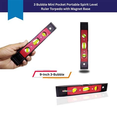 Mini Spirit Leveler Portable Torpedo Hand Tool [Plastic Body]