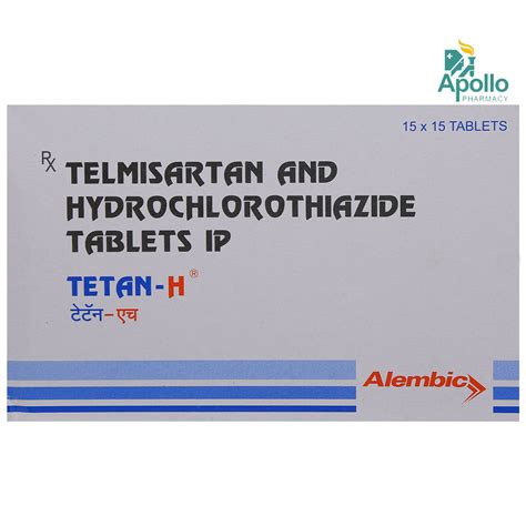 Tetan H Tablet 15's Price, Uses, Side Effects, Composition - Apollo ...