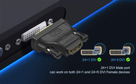 Buy SEPAL HDMI to DVI Adapter,HDMI Female to DVI-D Male 24+1 Adapter ...